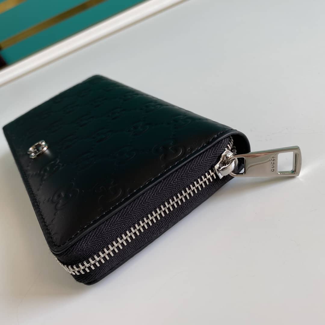 Gvc*1 Signature Zip Around Wallet Black Replica 473928