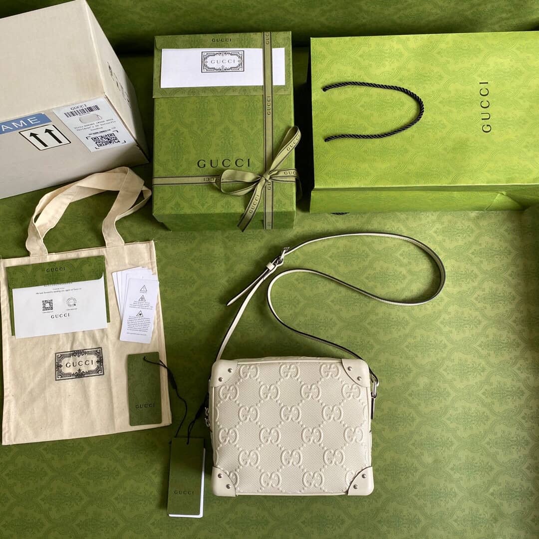 Gvc*1 GG Svp*me Leather Shoulder Bag Replica White 626363