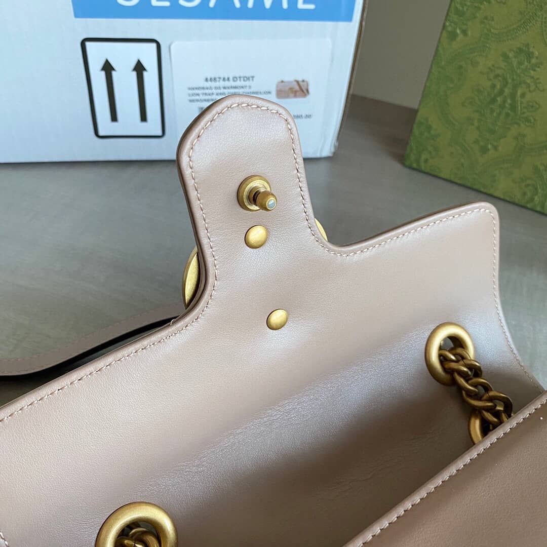 Gvc*1 GG Marmont Mini Matelasse Shoulder Bag Replica Khaki 446744