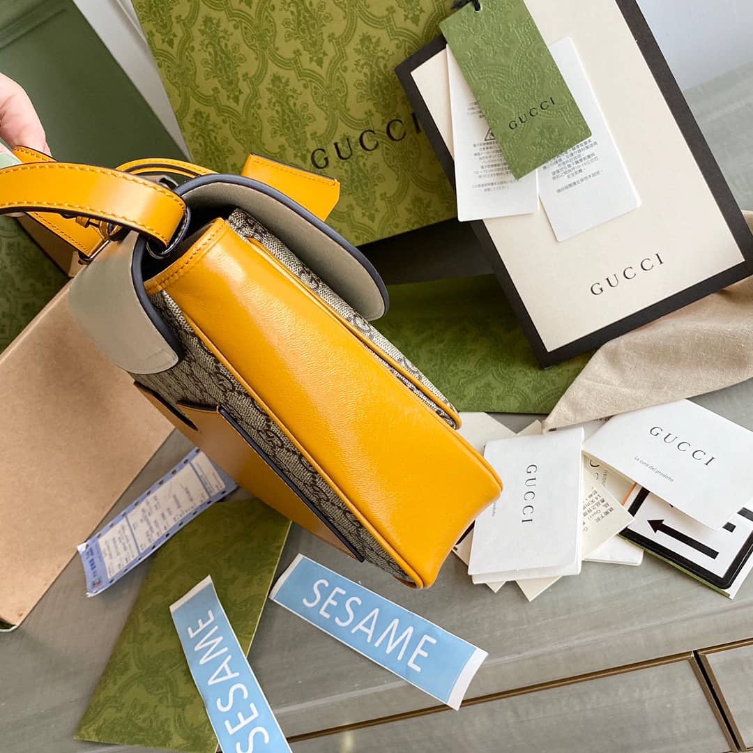 Gvc*1 Padlock Small GG Svp*me Canvas Shoulder Bag Replica White 644527