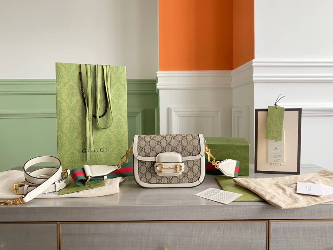 Gvc*1 Horsebit 1955 Mini Bag Replica White 658574