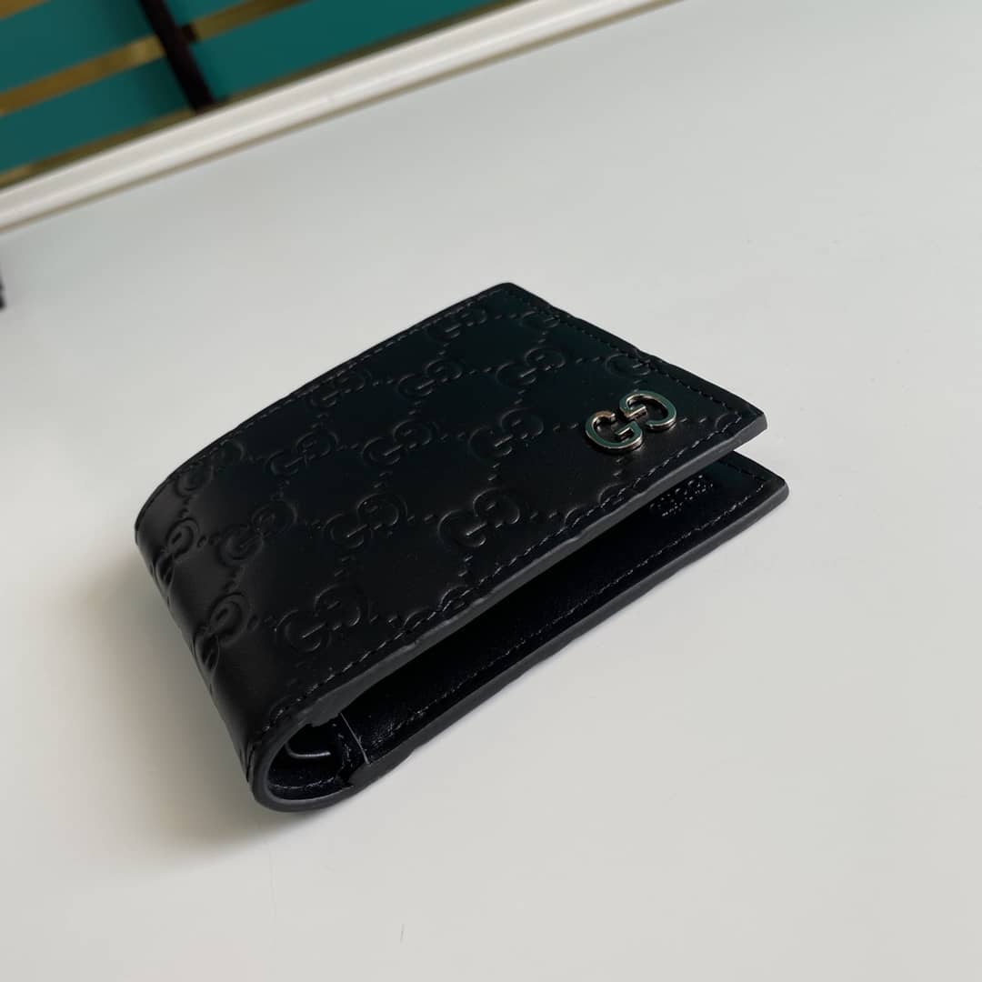 Gvc*1 Signature Bi Fold Calfskin Embossed Wallet 473916