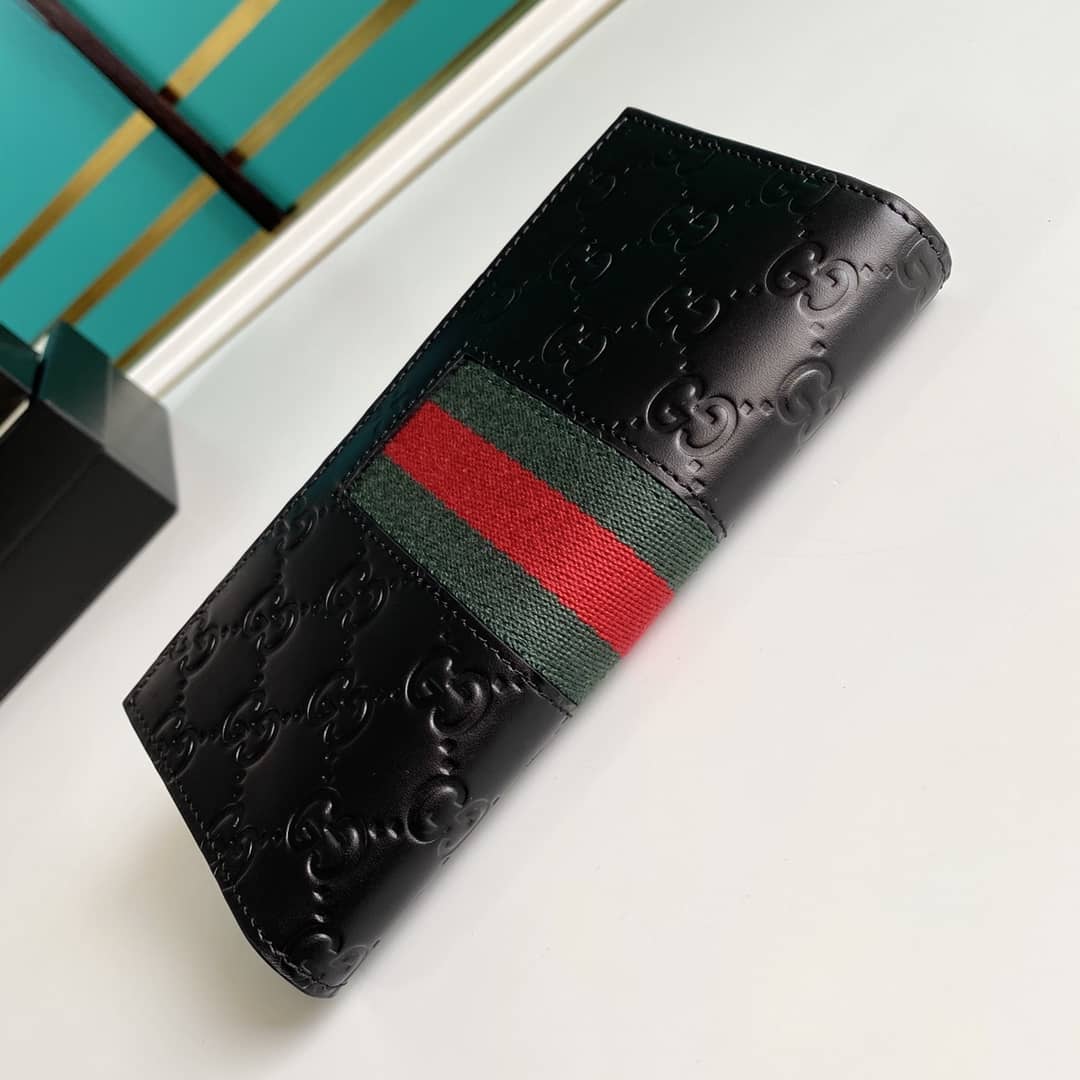 Gvc*1 Bill PVC Leather Long Wallet Replica 408836