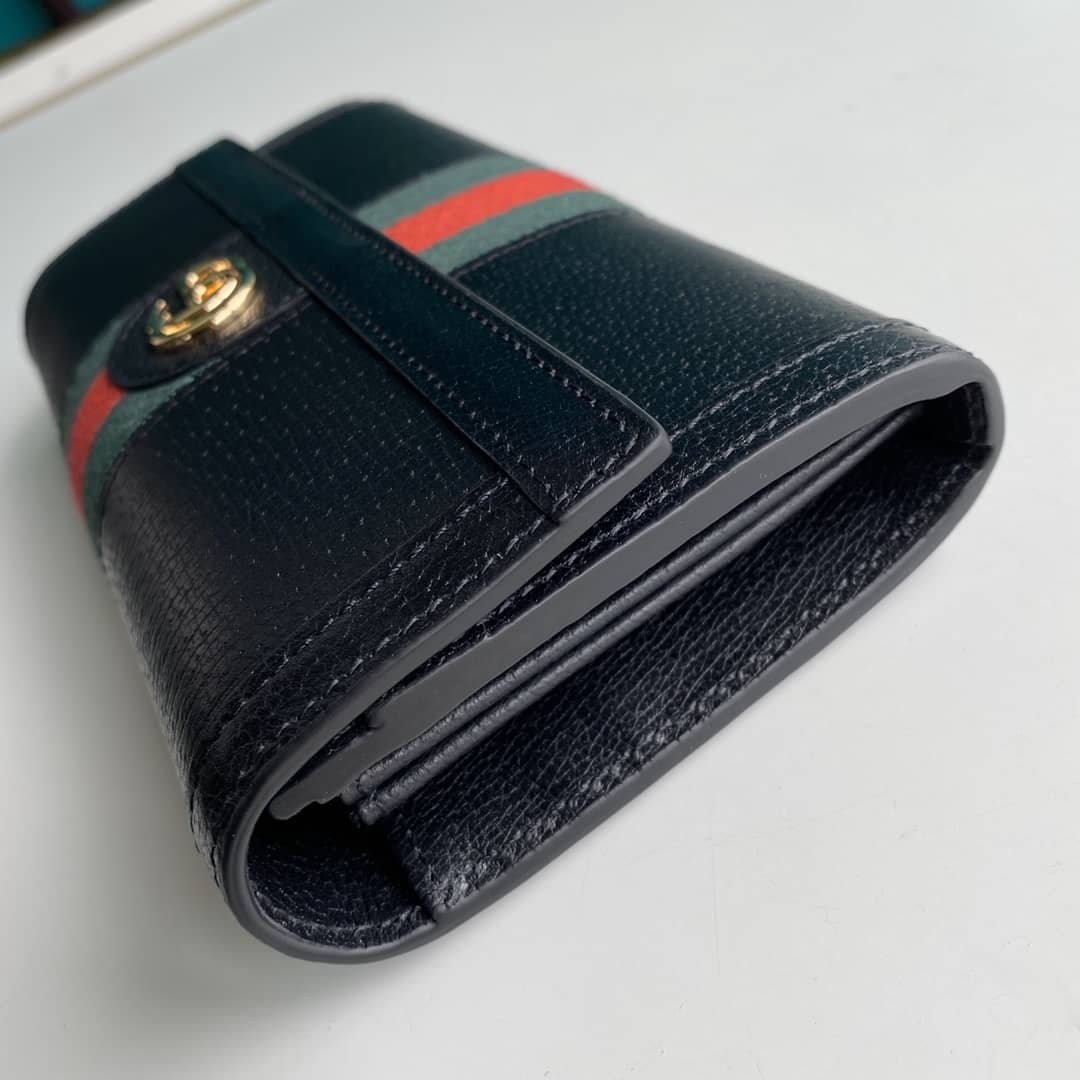 Gvc*1 Continental Long Wallet Black Replica 523153