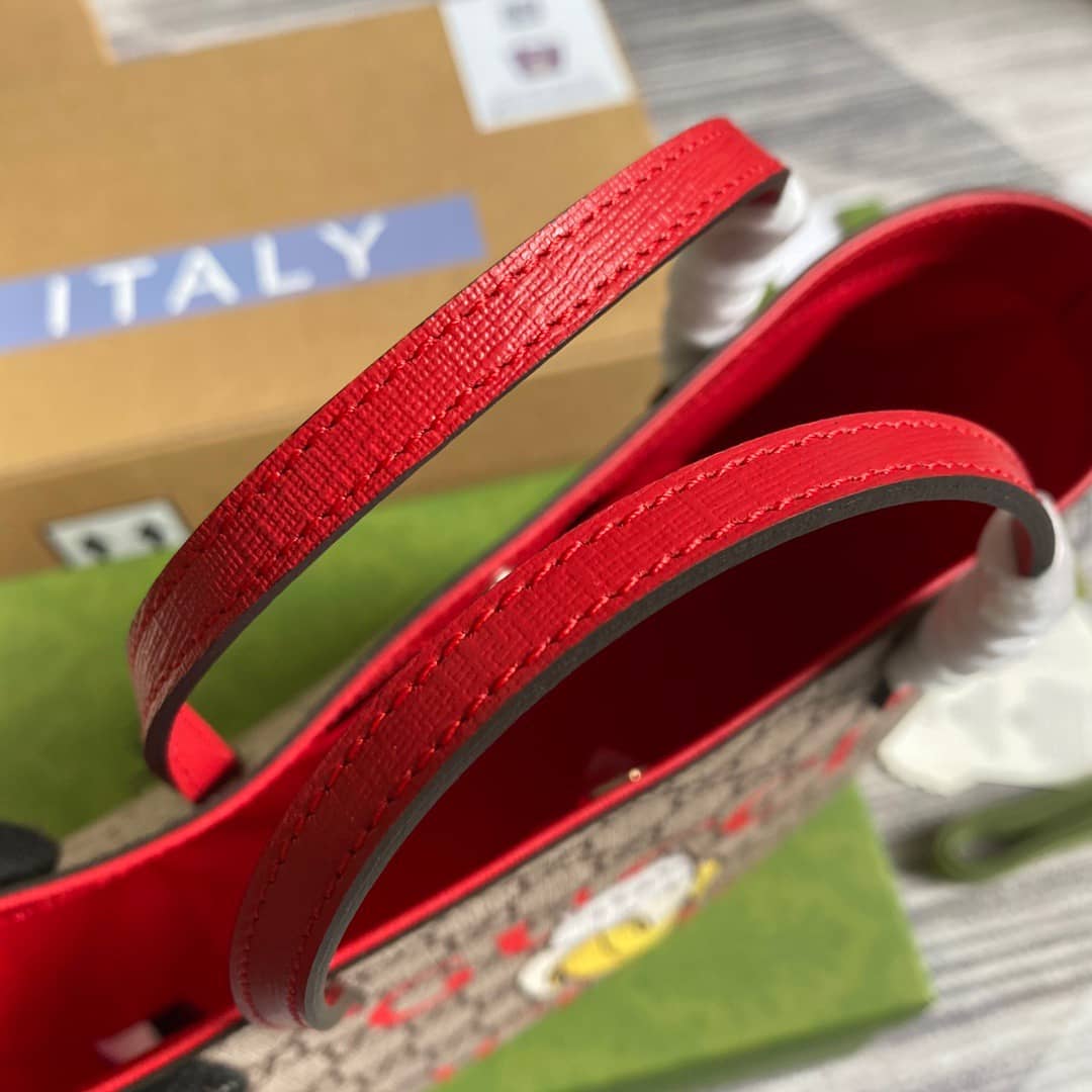 Gvc*1 Children GG Svp*me Canvas Replica Tote Brown 410812