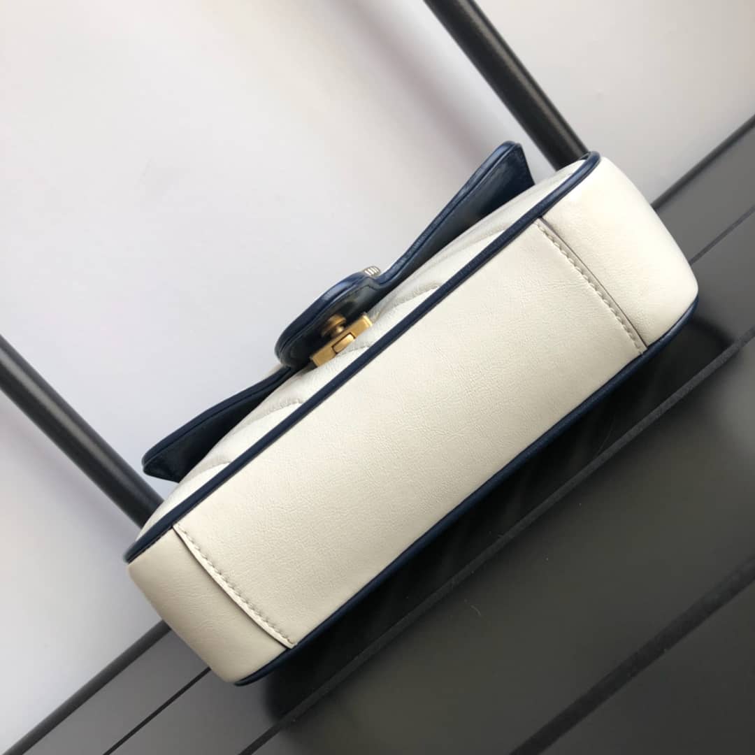 Gvc*1 GG Marmont Mini Matelasse Shoulder Bag Replica White 446744