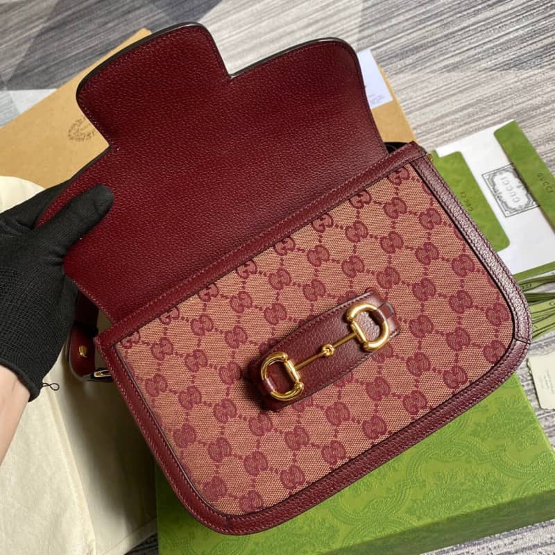 Gvc*1 Horsebit 1955 Shoulder Bag Replica Red 602204