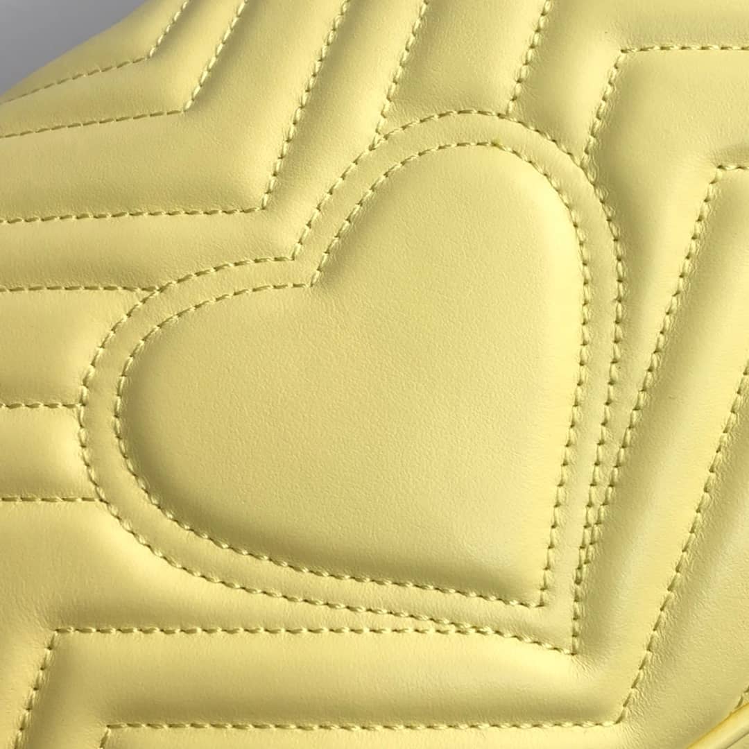 Gvc*1 GG Marmont Matelasse Shoulder Bag Replica Yellow 443497