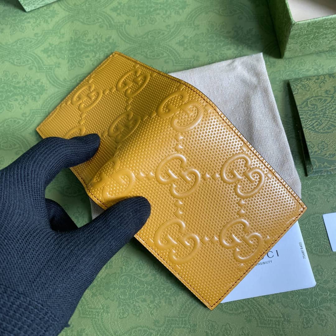 Gvc*1 GG Monogram Leather Folding Wallet Replica 625562