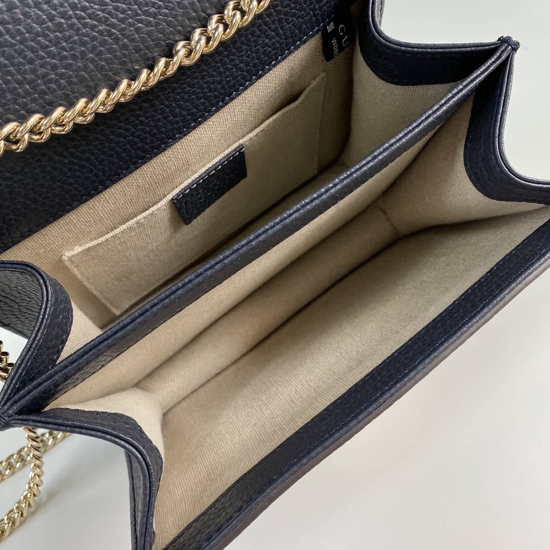 Gvc*1 Interlocking Leather Chain Crossbody Bag Replica 510304