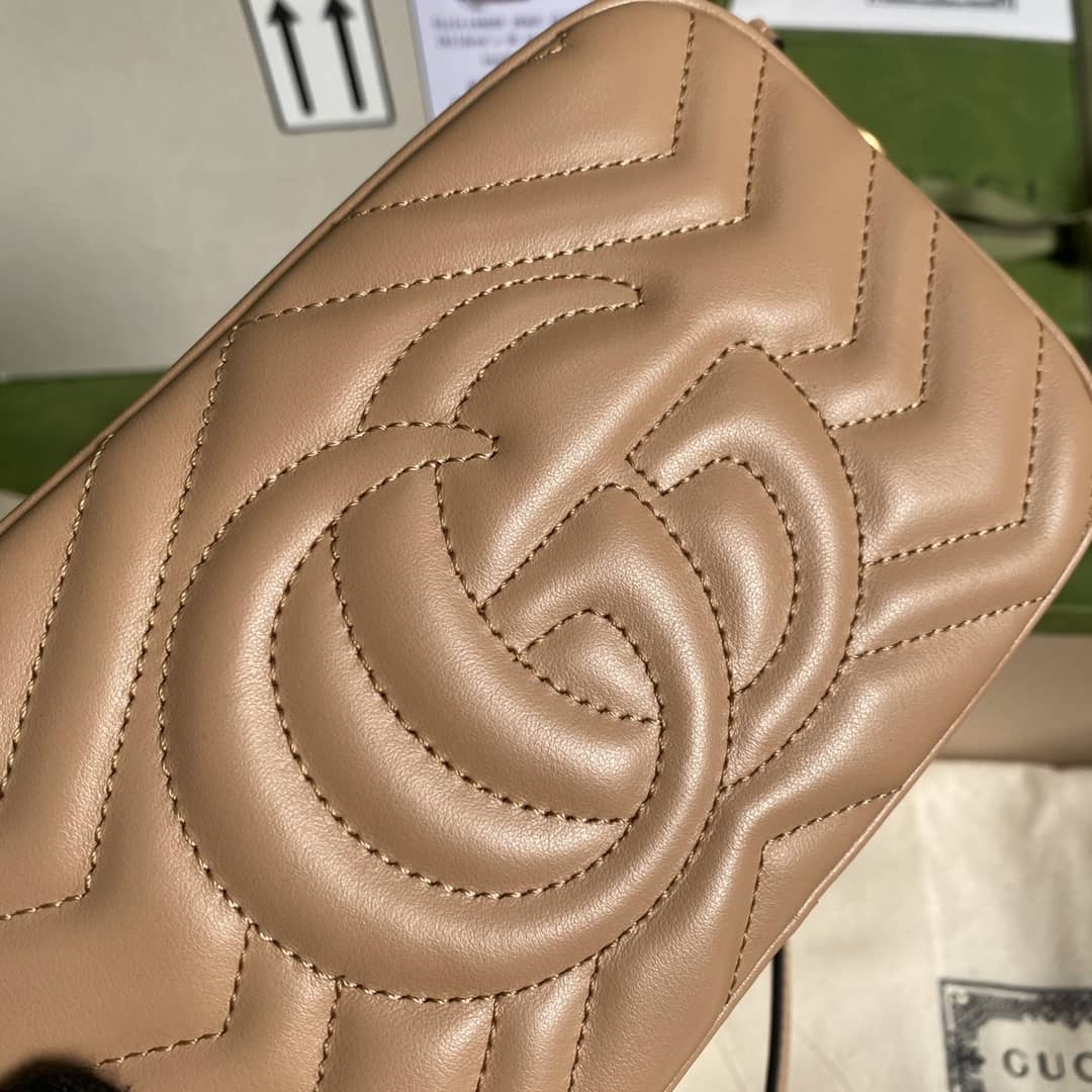 Gvc*1 GG Marmont Matelasse Mini Leather 448065 Replica Crossbody Bag