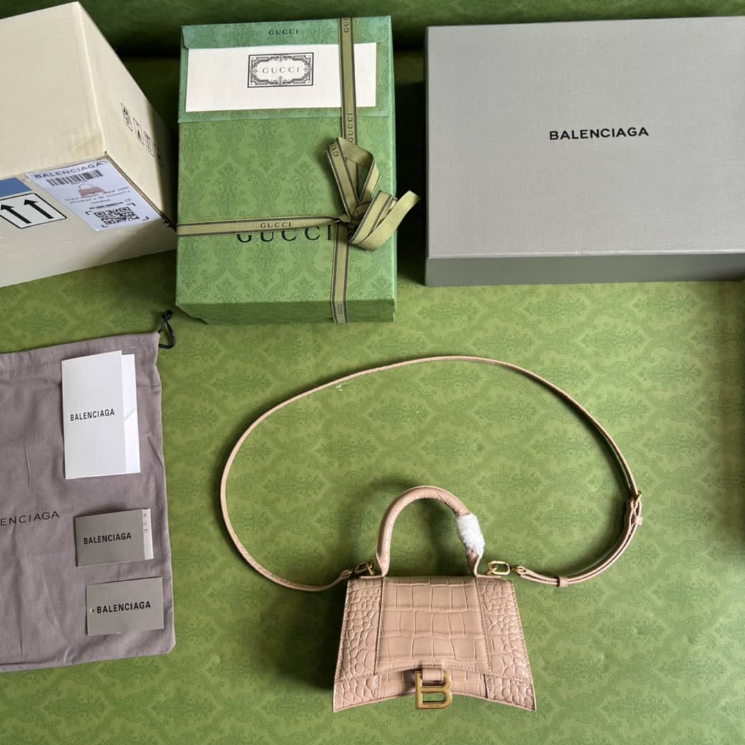 Gvc*1 Ba1en*iaga Hourglass Top-handle Tote Bag 5928331 Replica