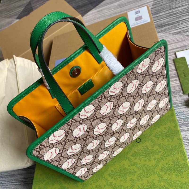 Gvc*1 GG Svp*me Kids Girl Tote Replica Green 605614