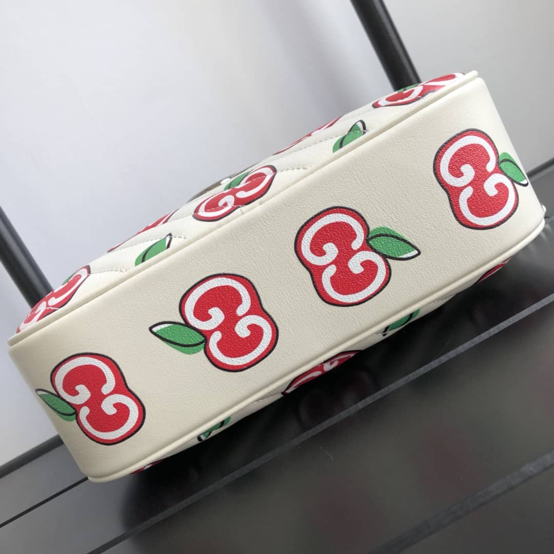 Gvc*1 GG Marmont Small Shoulder Handbag Camera Bag Replica White 447632