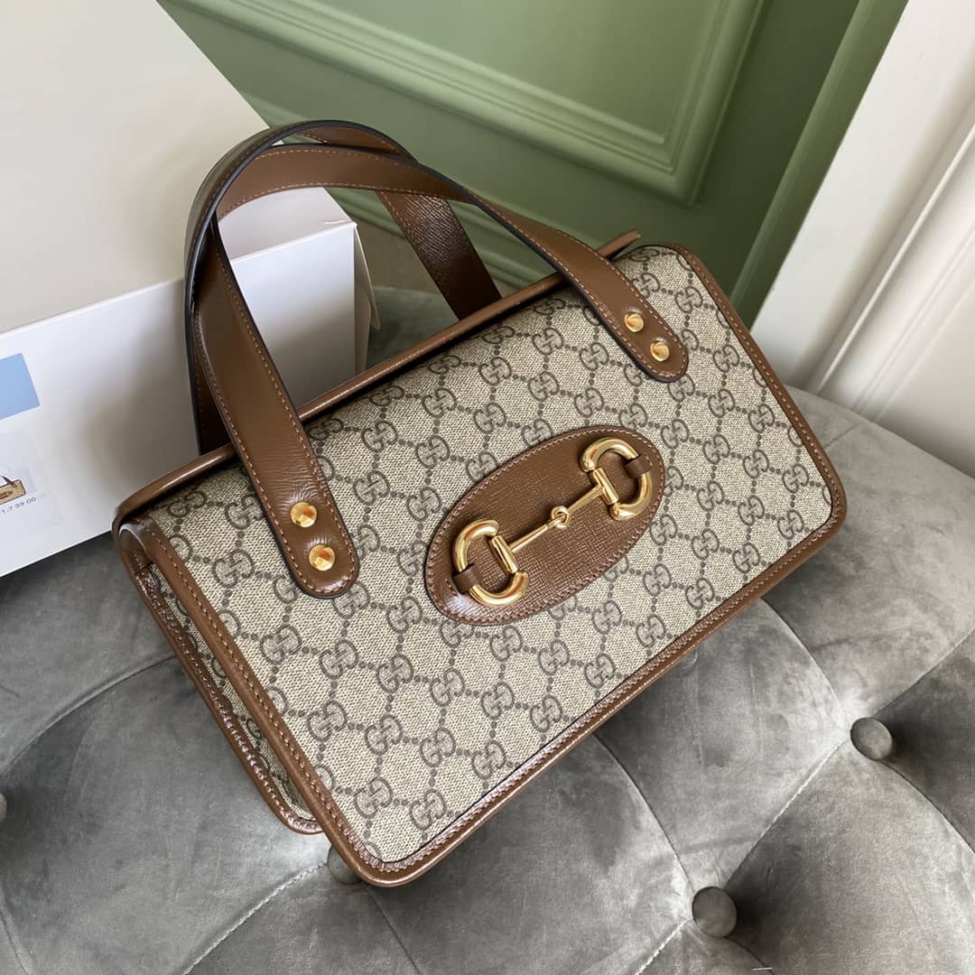 Gvc*1 Horsebit Bag Dupe 1955 Small Top Handle Replica Bag Brown 627323
