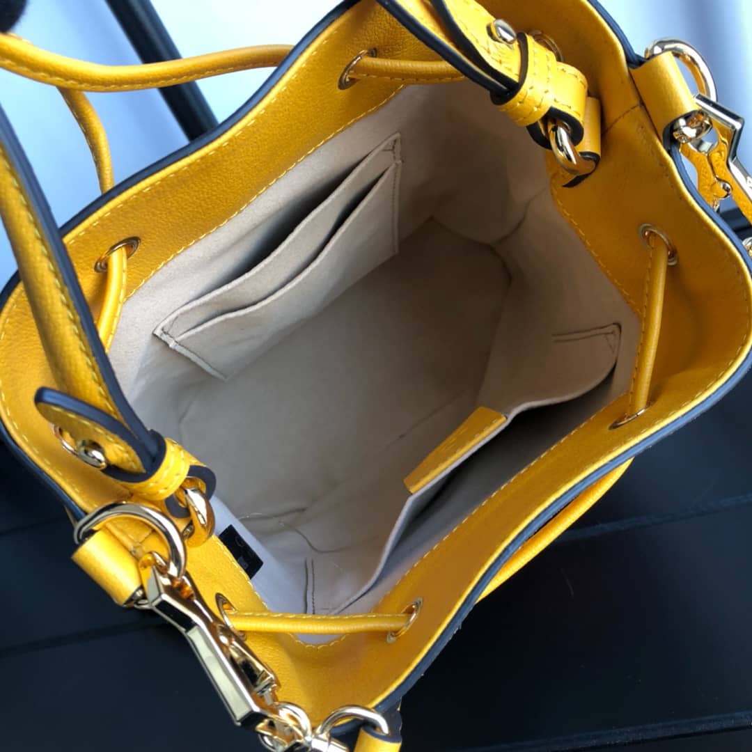 Gvc*1 Ophidia GG Flora Pattern Small Bucket Bag Replica Yellow 550621