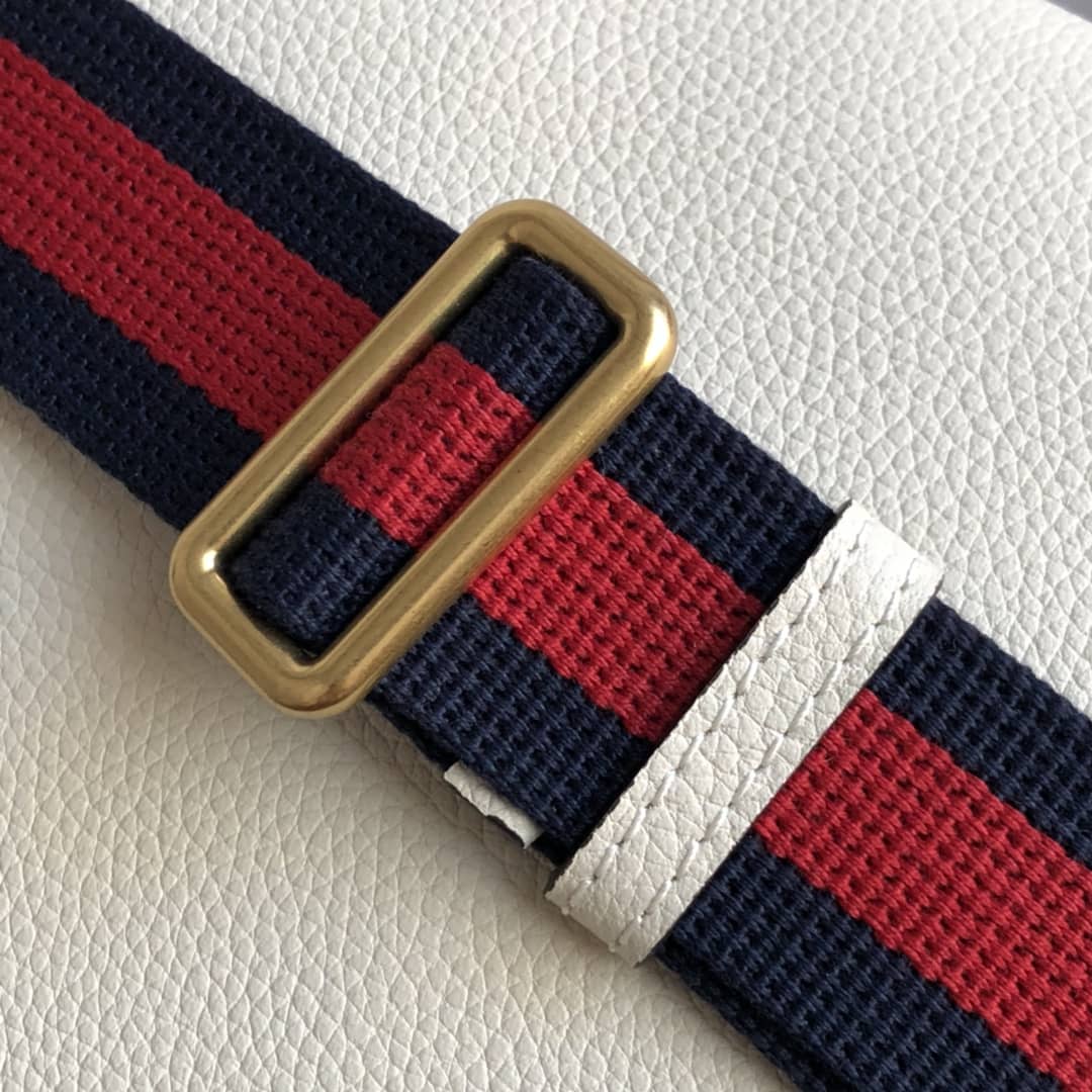 Gvc*1 Print Leather Belt Waist Bum Bag Replica White 493869