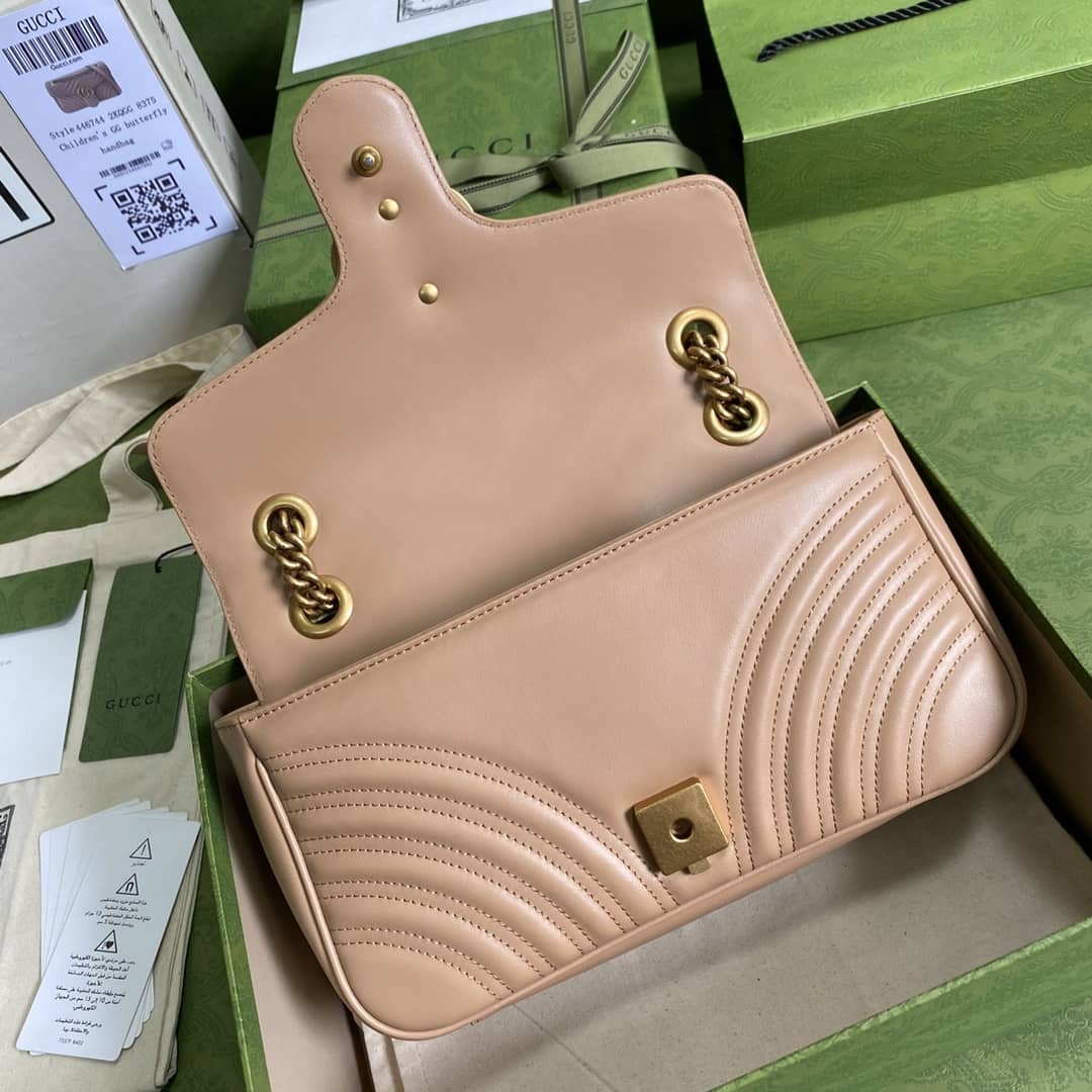 Gvc*1 GG Marmont Small Matelassé Leather 443497 Replica Crossbody Bag