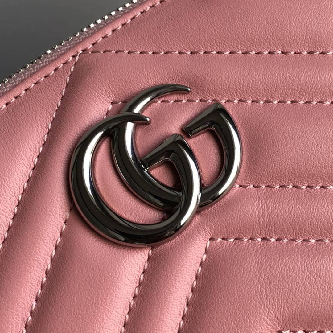 Gvc*1 GG Marmont Quilted Vanity Bag Replica Pink 625690