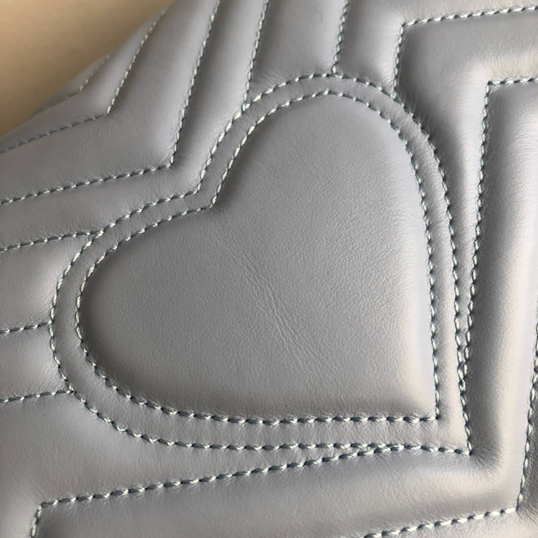 Gvc*1 GG Marmont Matelasse Shoulder Bag Replica Blue 443497