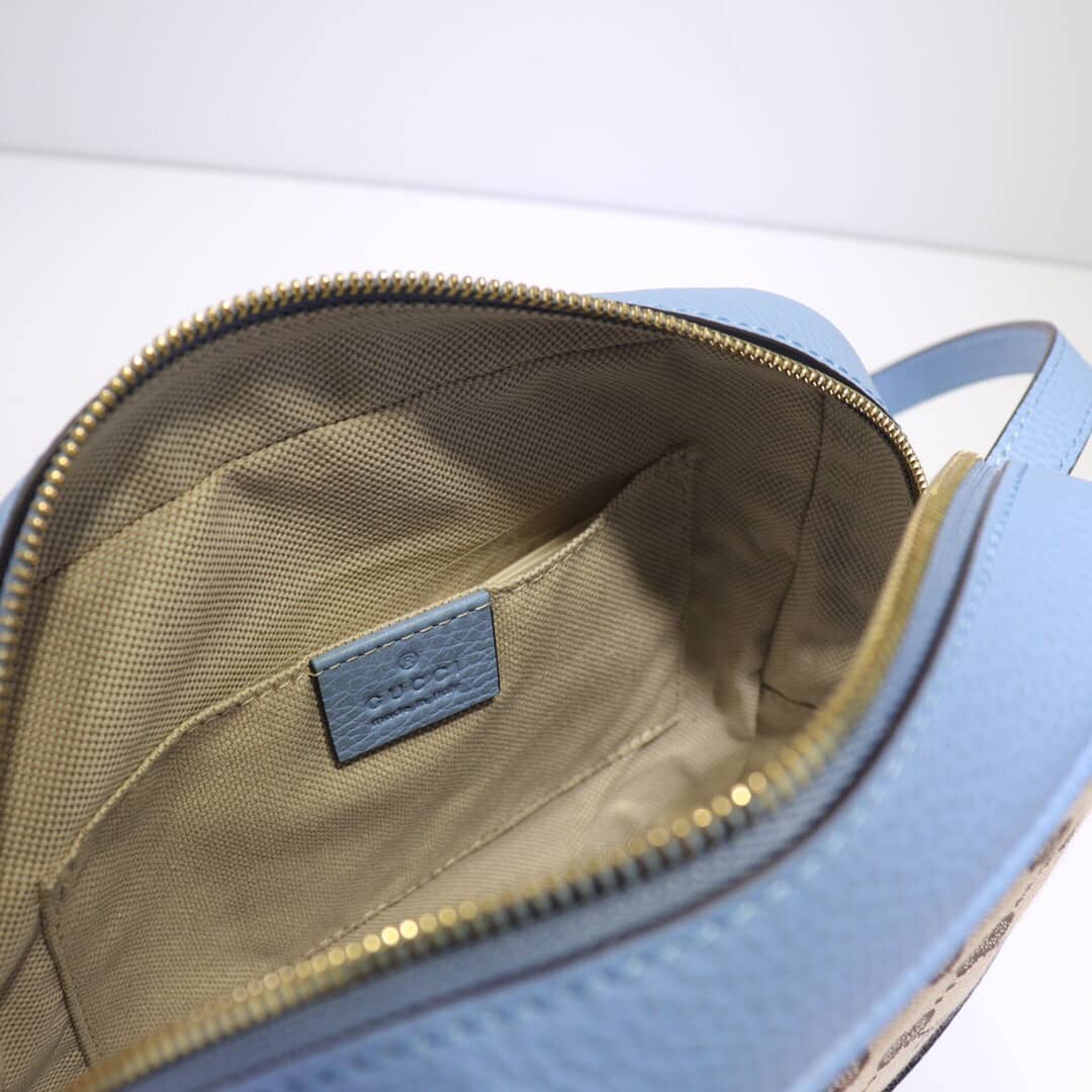 Gvc*1 GG Canvas Messenger Bag Replica Blue 449172