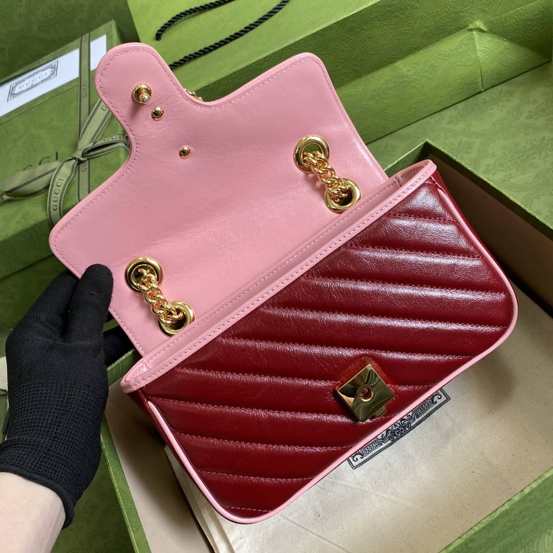 Gvc*1 Marmont GG Matelasse Leather Mini Shoulder Bag Replica 446744