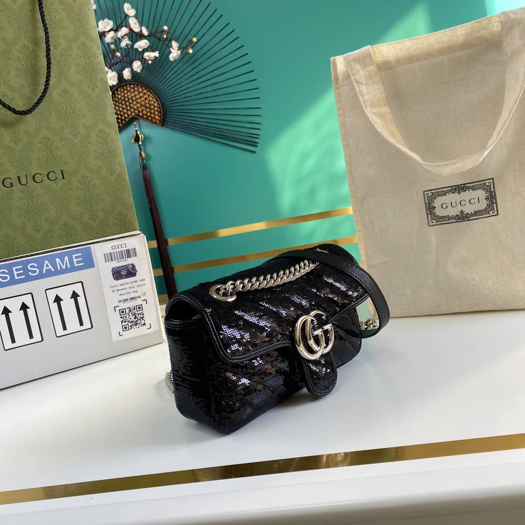 Gvc*1 Marmont GG Matelasse Leather Mini Shoulder Bag Replica 446744