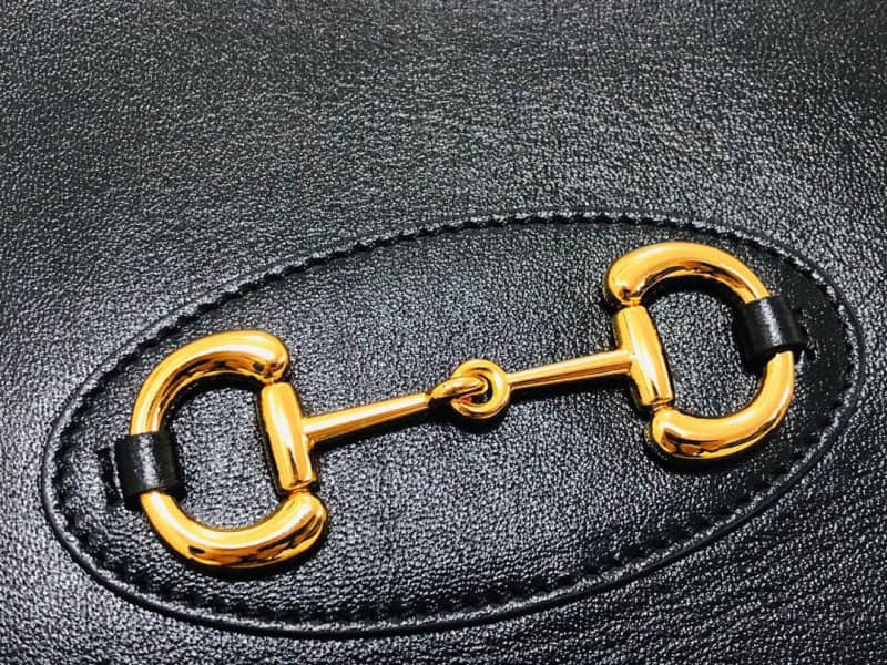 Gvc*1 Horsebit 1955 Leather Tote Replica Black Red 621144