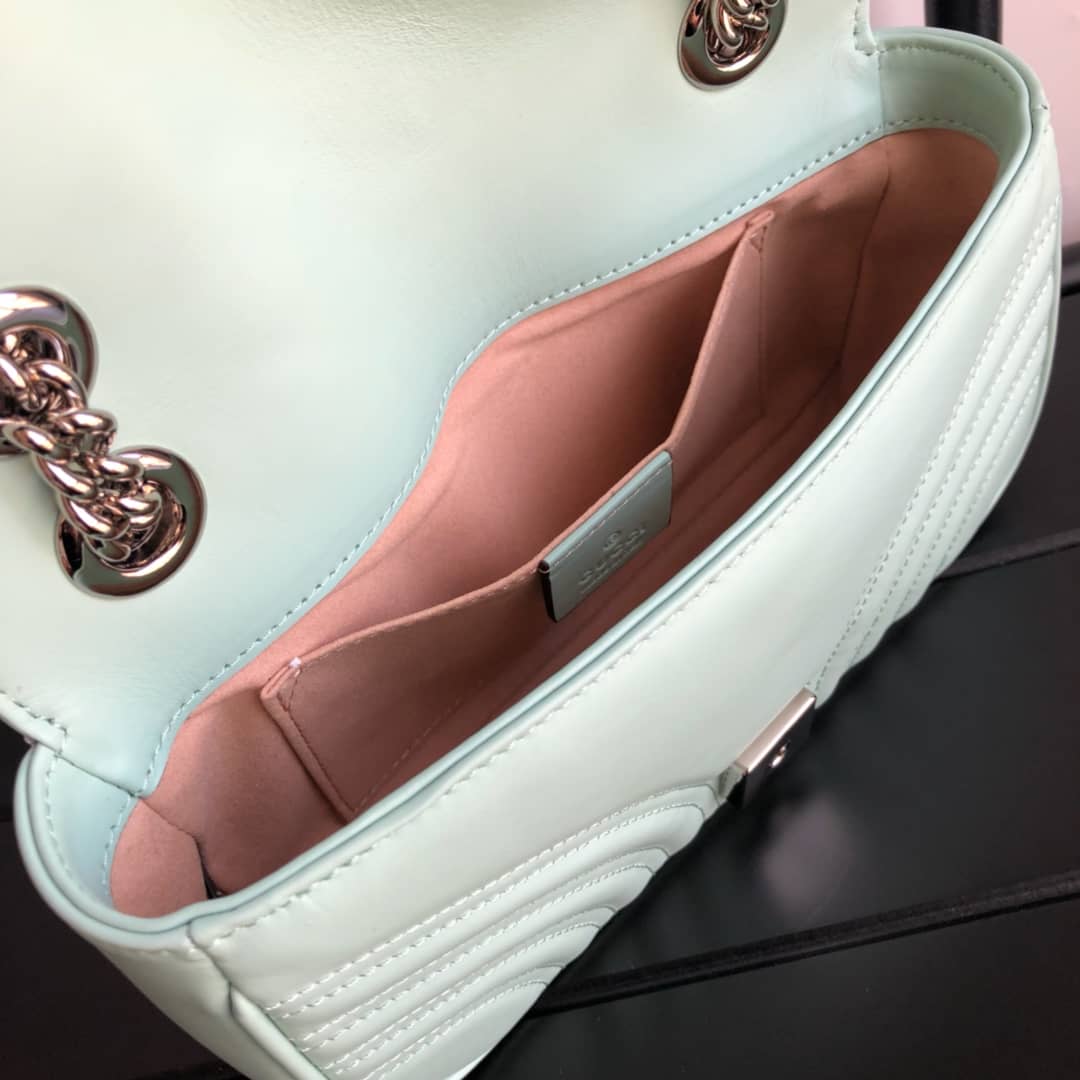 Gvc*1 GG Marmont Mini Matelasse Shoulder Bag Replica Green 446744