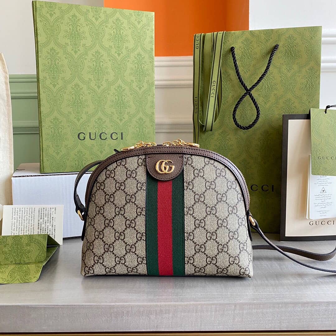 Gvc*1 GG Svp*me Ophidia Small Rounded Top Shoulder Bag Replica Brown 499621