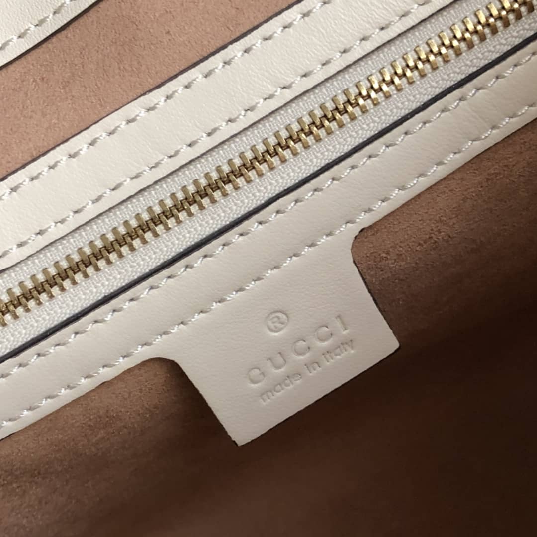 Gvc*1 Padlock Medium GG Svp*me Shoulder Bag Replica Gray White 479197