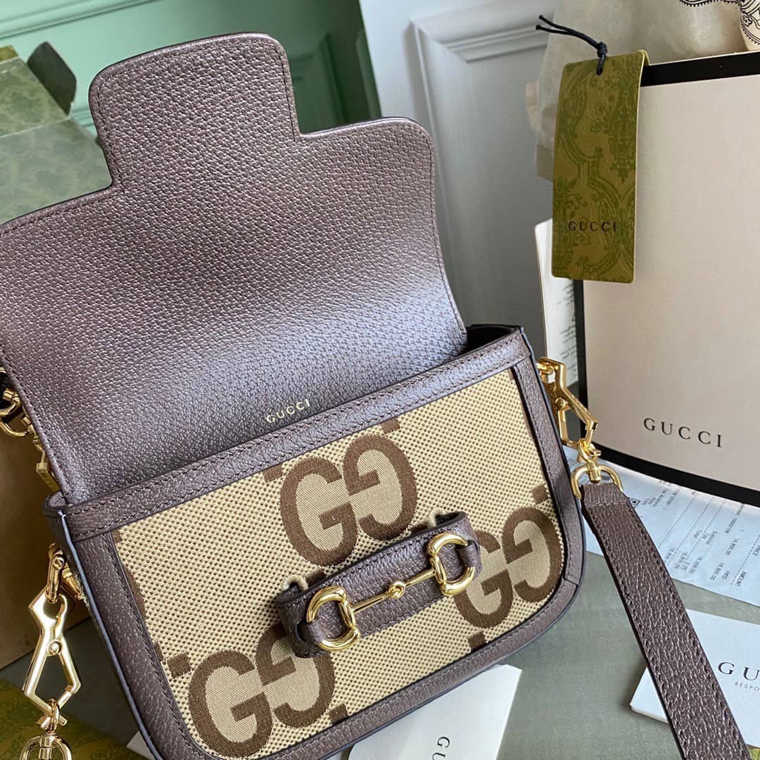 Gvc*1 Horsebit 1955 Mini Shoulder Bag Brown 658574 Replica