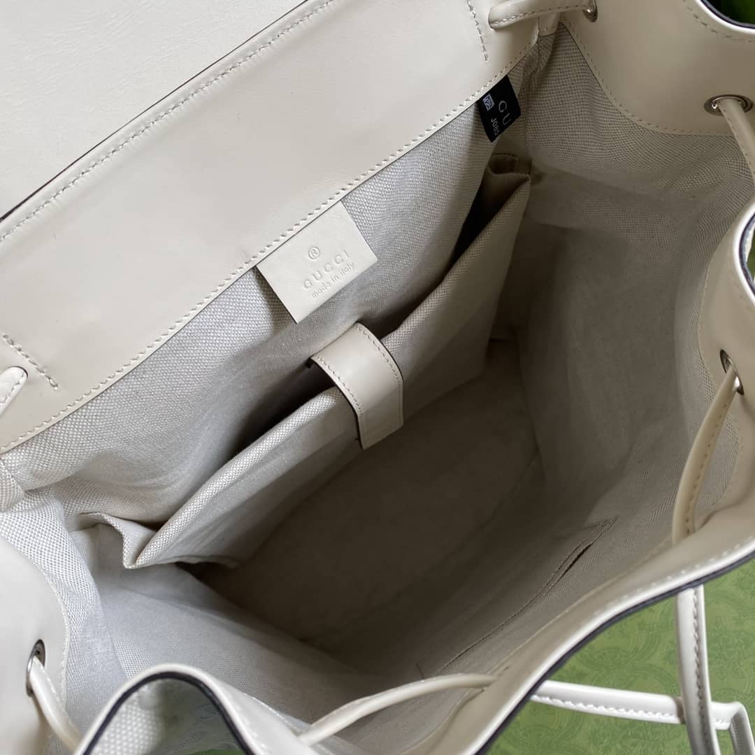 Gvc*1 GG Embossed Backpack Replica White 625770