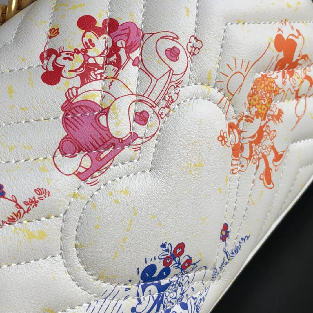 Gvc*1 GG Marmont Mini Matelasse Shoulder Bag Replica White 446744