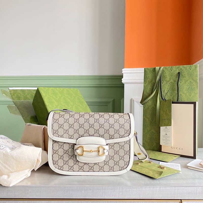 Gvc*1 Horsebit 1955 Shoulder Bag Replica Gray 602204