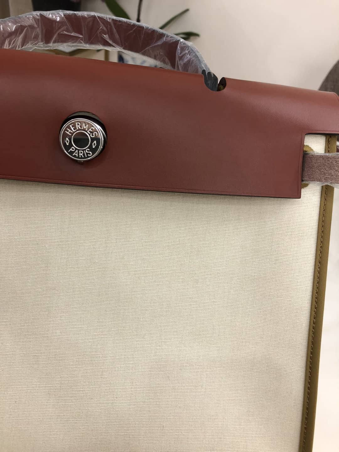 Replica H**me5 Birkin Bag 31 Canvas Leather HerBag