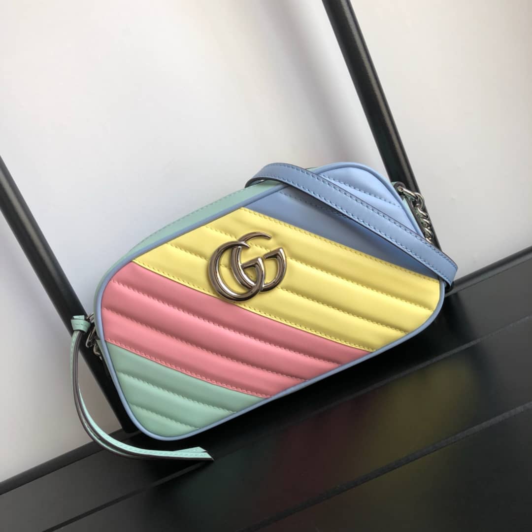 Gvc*1 Handbag Dupes GG Marmont Small Shoulder Handbag Camera Bag Replica Colorful 447632