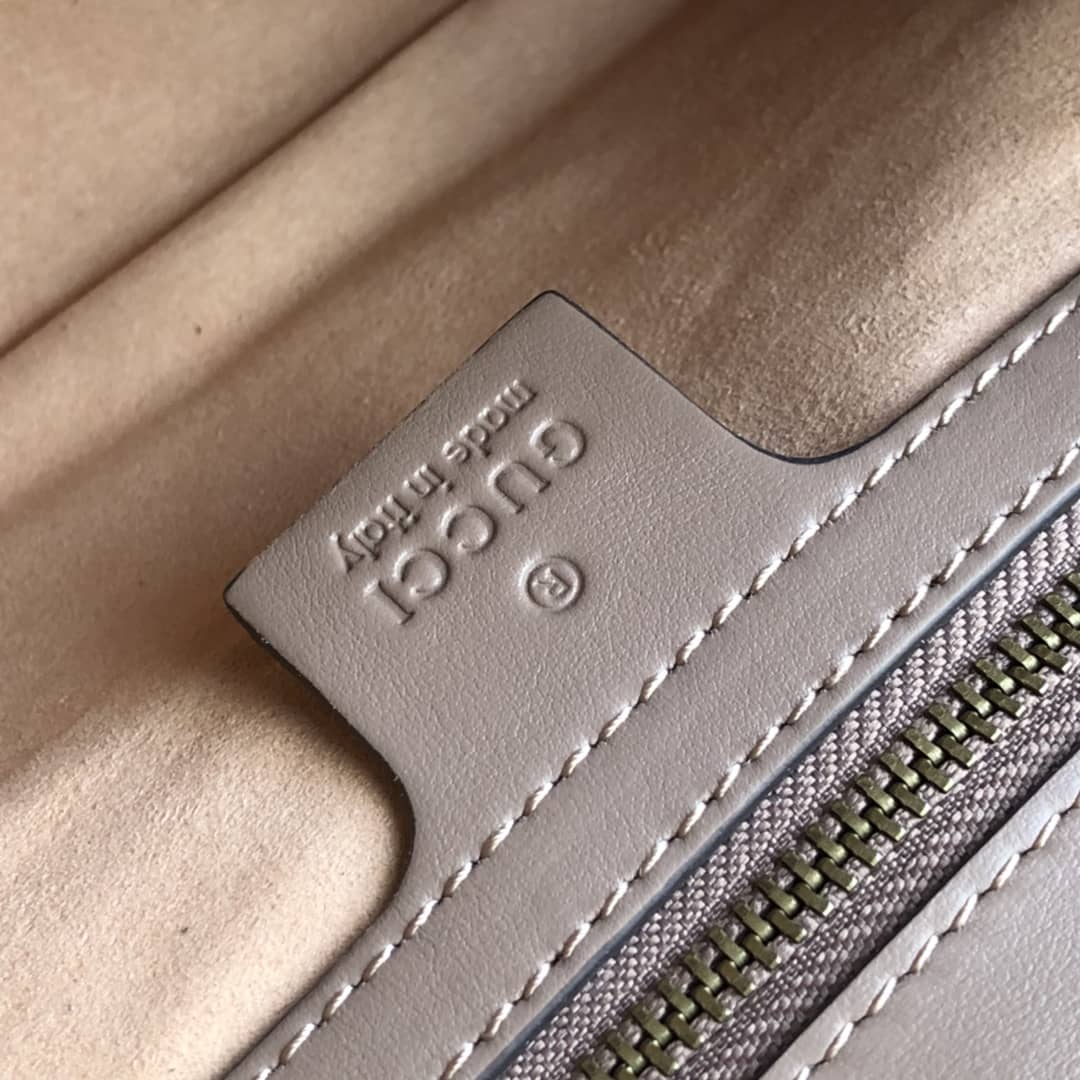 Gvc*1 GG Marmont Matelasse Shoulder Bag Replica Khaki 443497