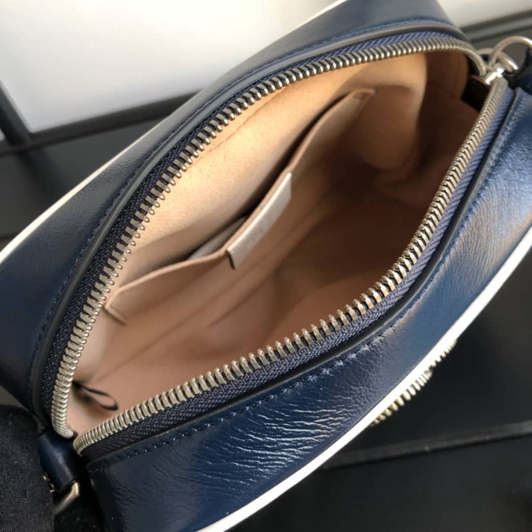 Gvc*1 GG Marmont Matelassé Mini Bag Replica Blue 448065