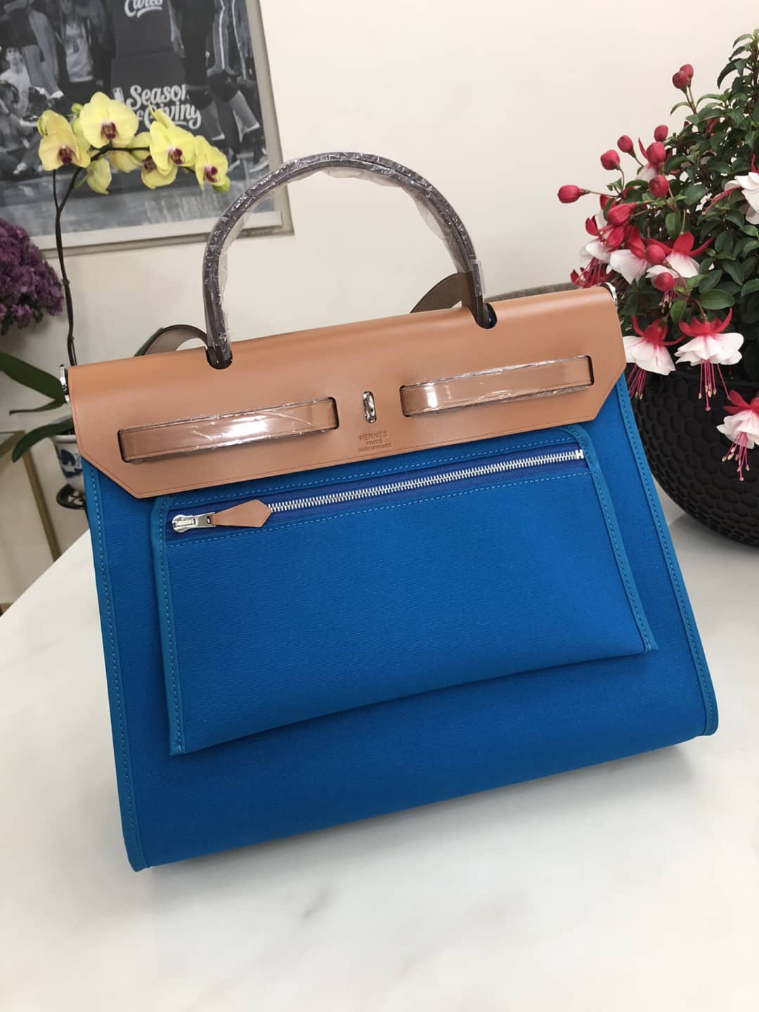 H**me5 Bag Replica 31 Canvas Leather HerBag