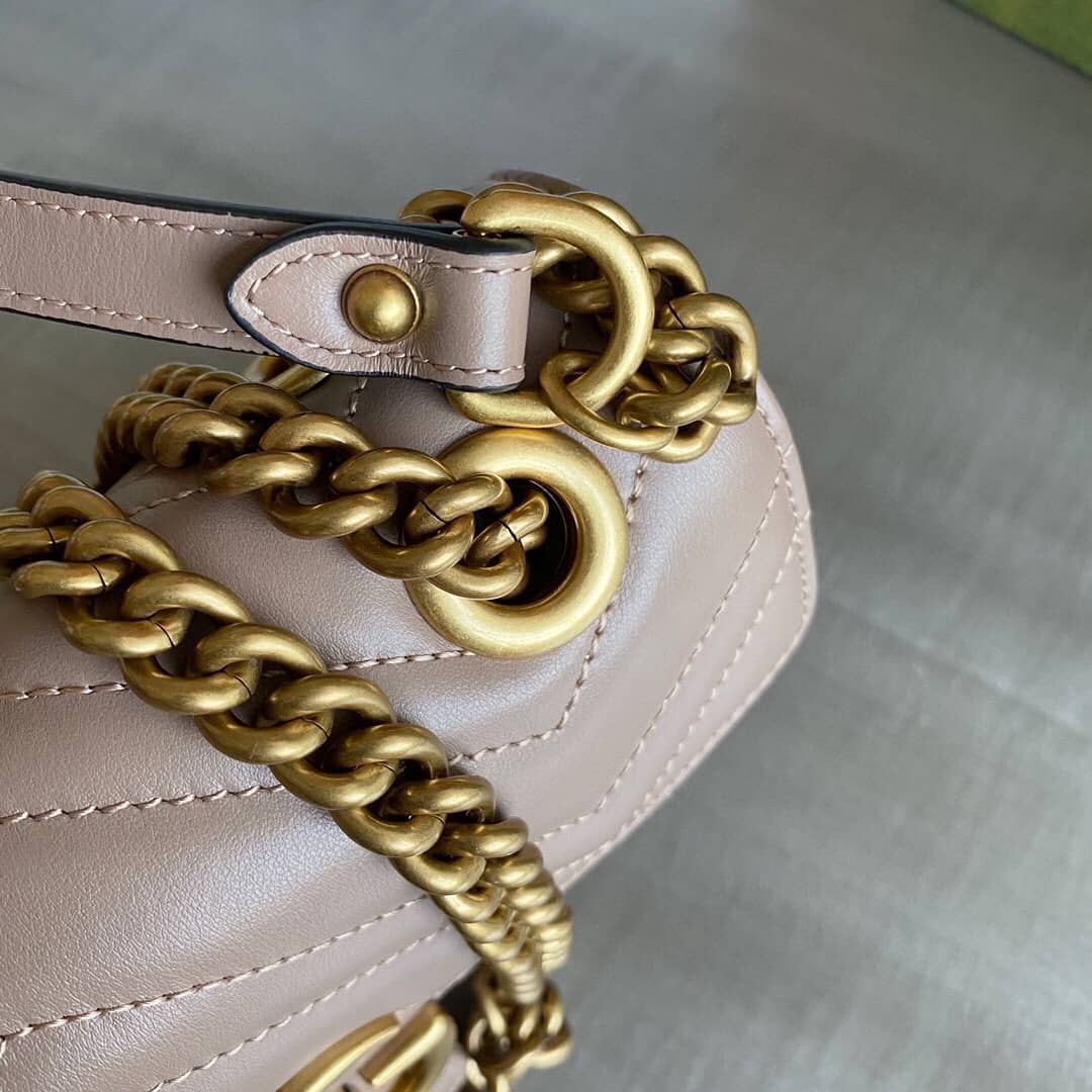 Gvc*1 GG Marmont Mini Matelasse Shoulder Bag Replica Khaki 446744