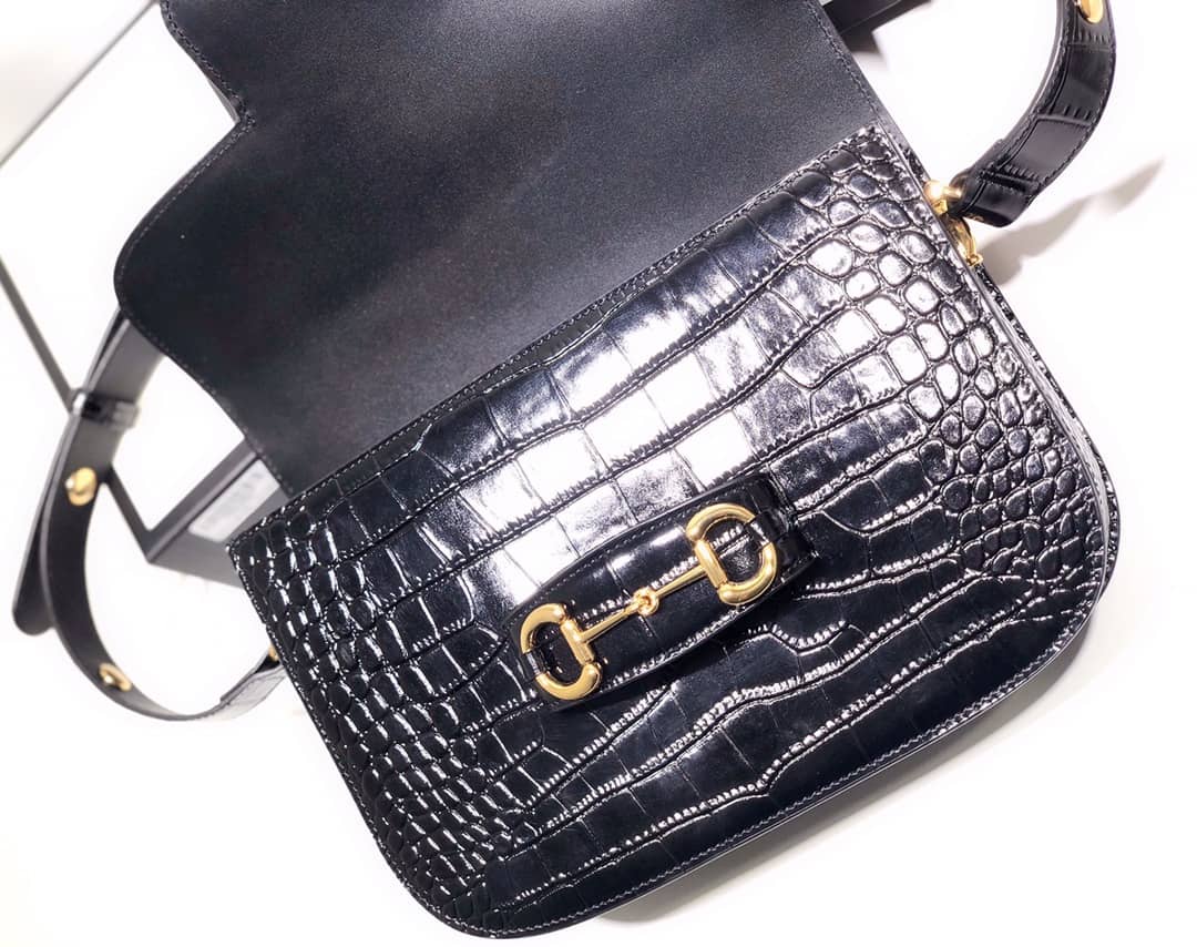 Gvc*1 Horsebit 1955 Shoulder Bag Replica Black 602204