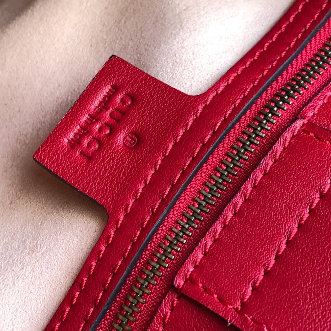 Gvc*1 GG Marmont Chain Shoulder Bag Replica Red 453569