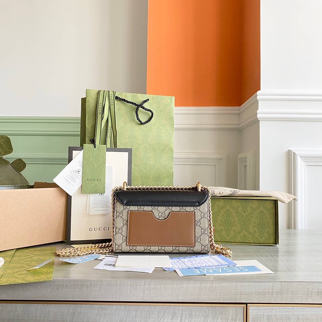 Best Replica Gvc*1 Padlock Small GG Chain Shoulder Bag Replica Black 409487(ColaReps)