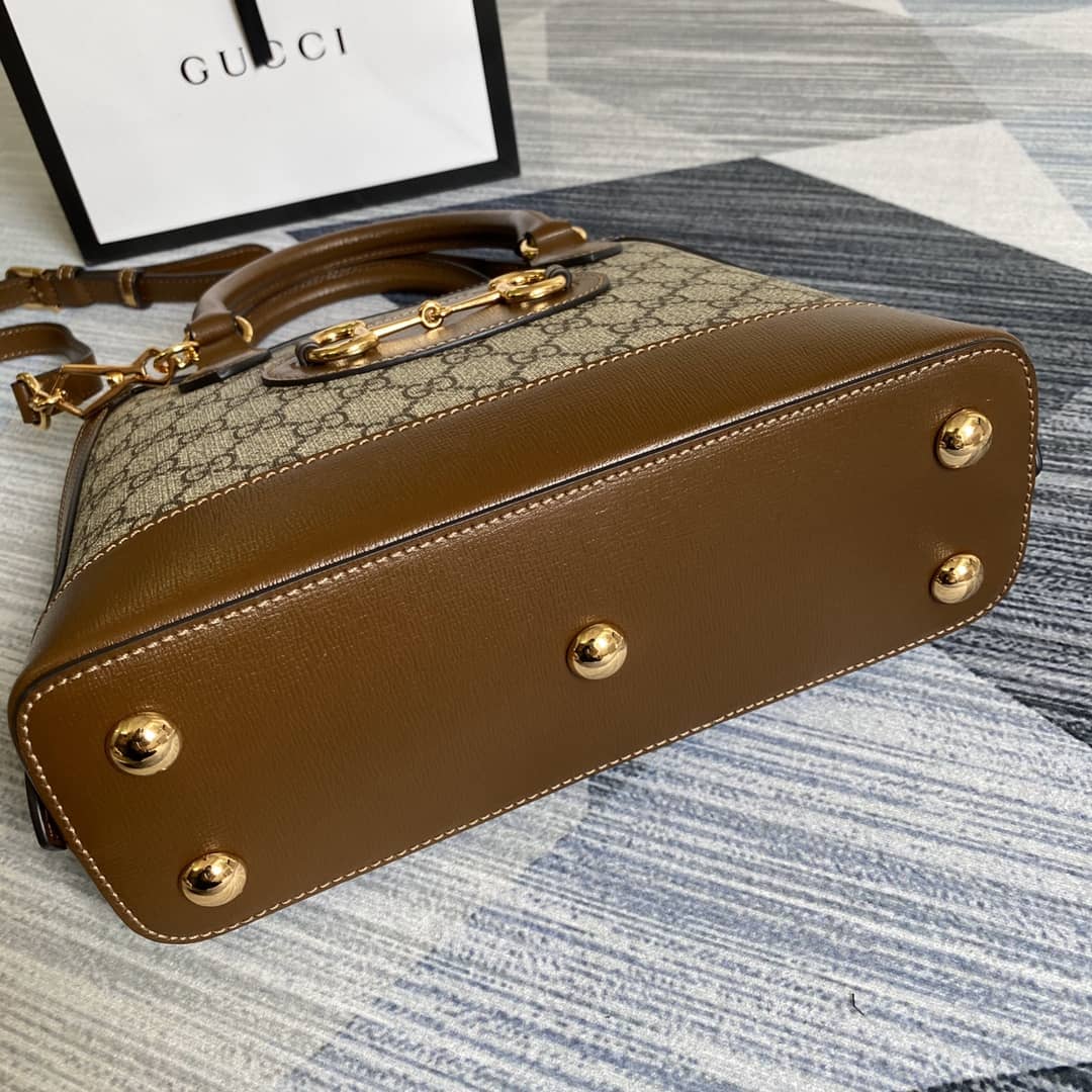 Gvc*1 1955 Horsebit Polkadot Handle Bag Replica 621220