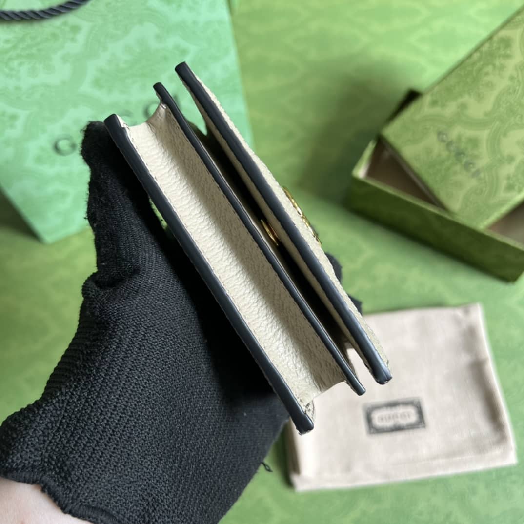 Gvc*1 Ophidia GG Flora Card Case Wallet White 523155 Replica