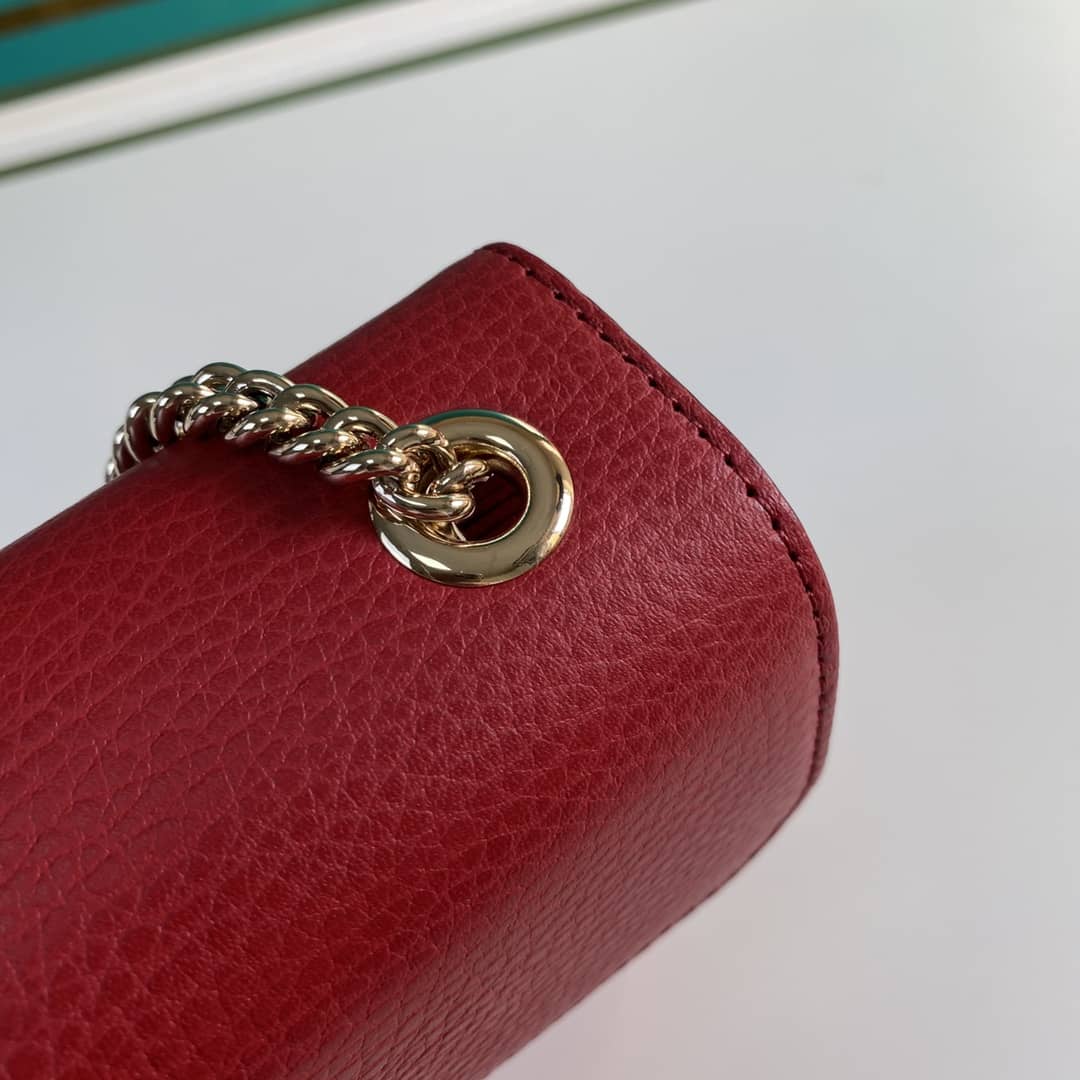 Gvc*1 Interlocking Leather Chain Crossbody Bag Replica 510304