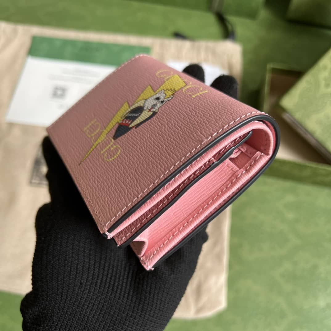 Gvc*1 Star Bananya Print Card Case Pink 701009 Replica Wallet