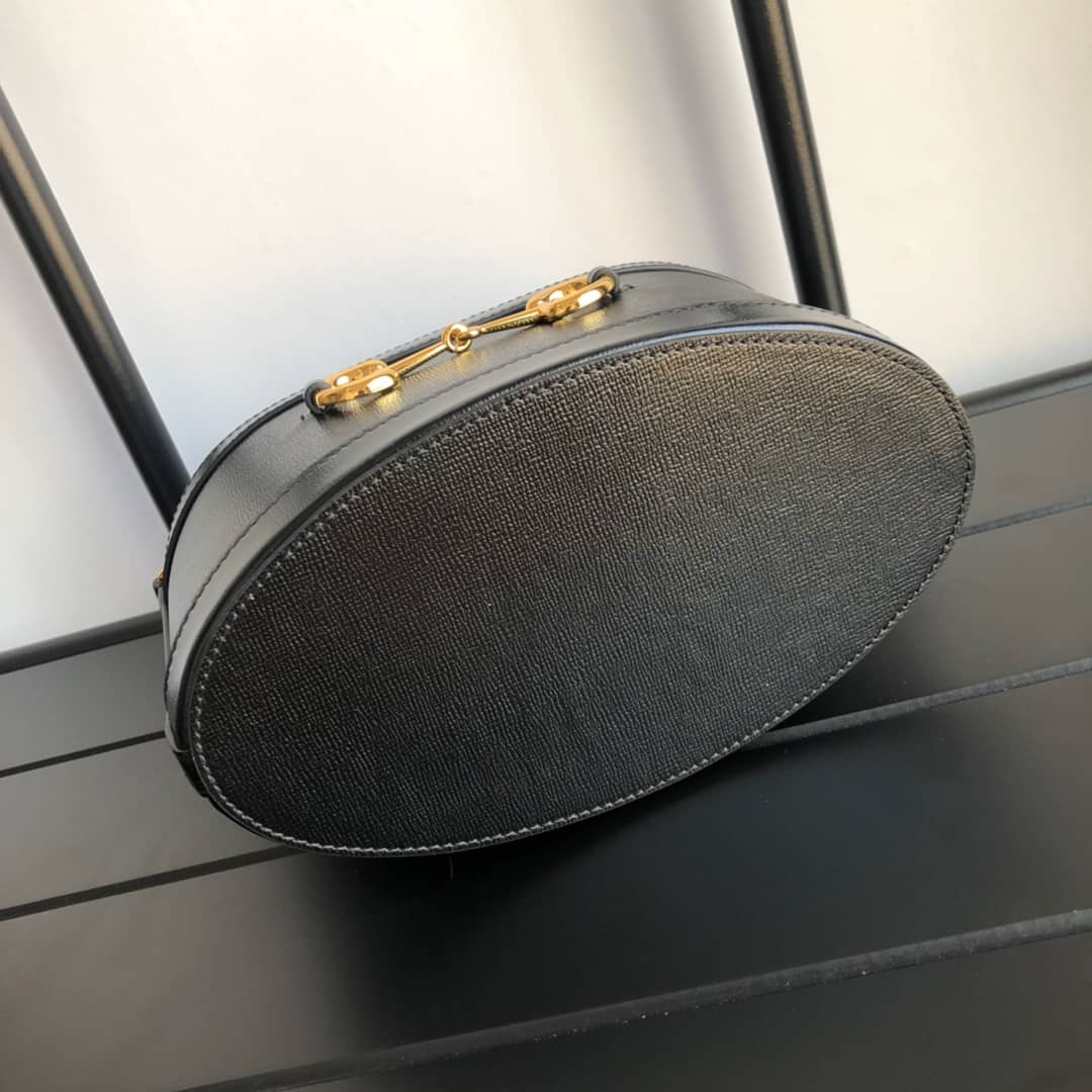 Gvc*1 1955 Horsebit Bucket Bag Replica Black 602118