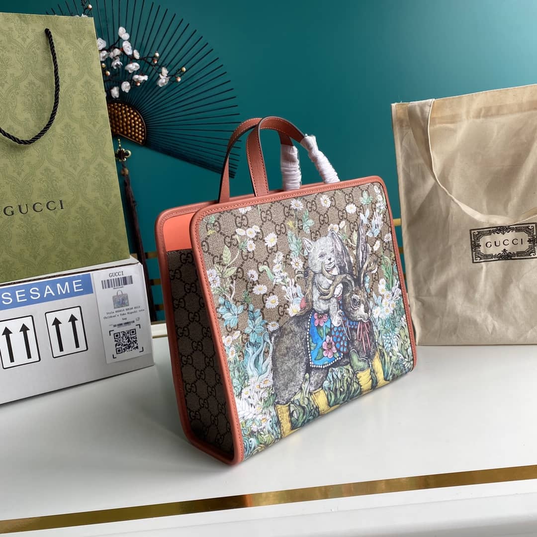Gvc*1 GG Printed Multicolor Kids Girl Tote Replica 605614
